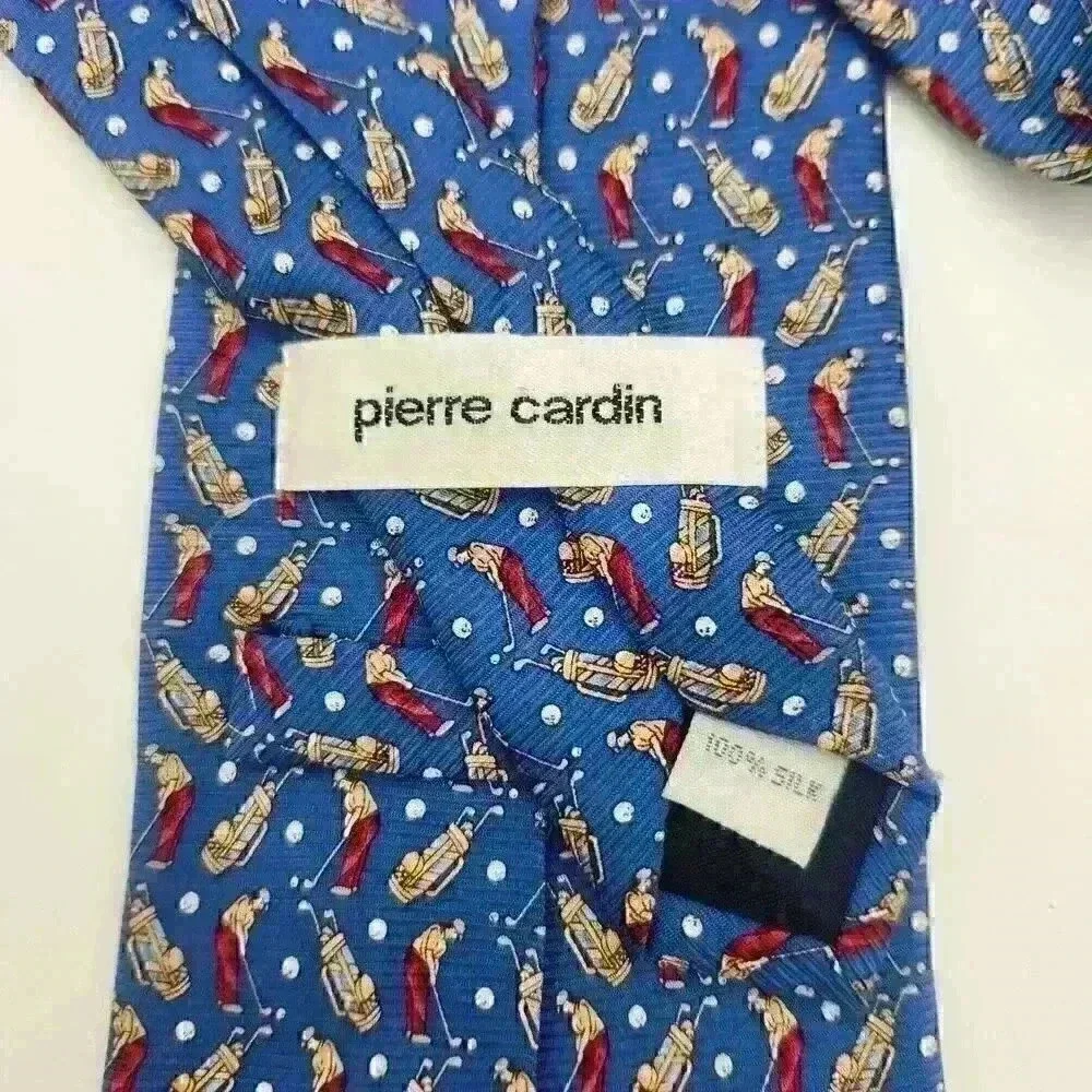 100% Silk Blue Pierre Cardin Tie For‎ The Golf-Loving Man In Your Life